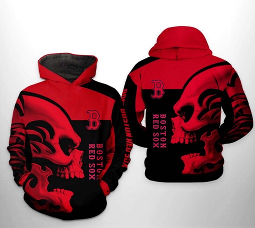 Punisher-inspired Boston Red Sox MLB Zip-Up Hoodie