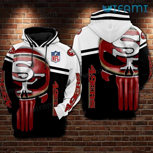 Punisher-inspired San Francisco 49ers NFL All-Over Print 3D Hoodie