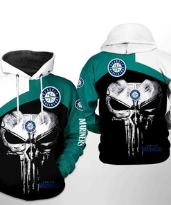 Punisher-inspired Seattle Mariners MLB 3D Hoodie