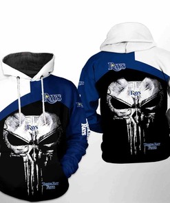 Punisher-inspired Tampa Bay Rays MLB 3D Hoodie