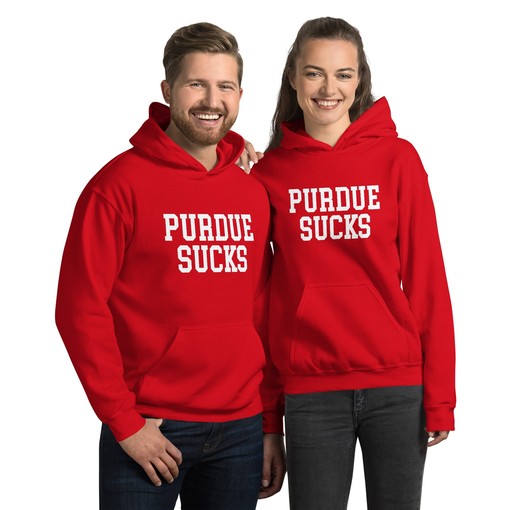Purdue vs. Indiana Rivalry Sucks Hoodie Sweatshirt - College Shirts - Image 2