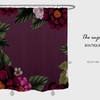 Purple Floral Flowers Shower Curtain with Customizable Sizes for Your Bathtub