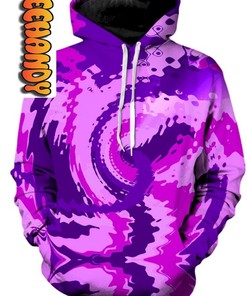 Purple Haze Unisex Psychedelic All Over Print 3D Hoodie with Design