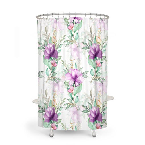 Purple Roses Floral Bathroom Decor Set with Optional Towels and Mat - Elegant and Relaxing Bathroom Decor - Image 2