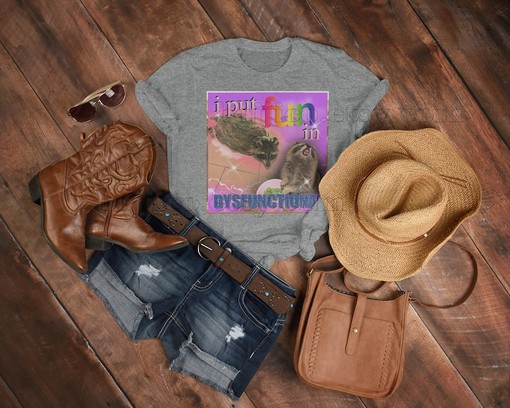 Put FUN in DYSFUNCTIONAL Meme Shirt for Opossum Lovers - Movie Shirts for Boys and Girls Featuring Possums - Image 3