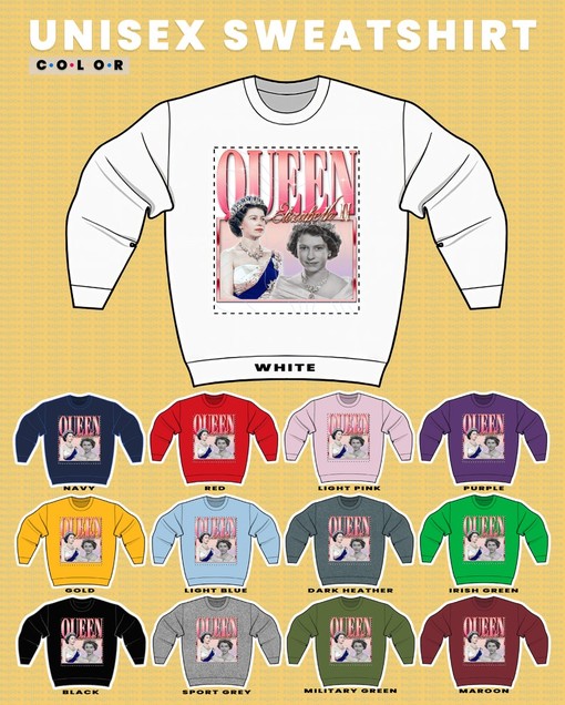 QUEEN ELIZABETH Vintage Sweatshirt - Tribute to the Forever Queen with Classic Movie T-Shirts - Image 3