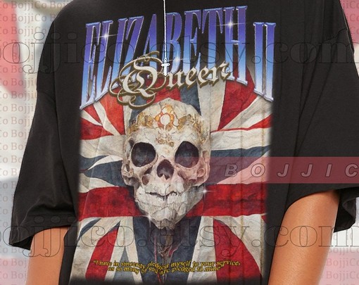 Queen Elizabeth II RIP Tee - Classic Tee for Movie Shirts for Boys - Image 2