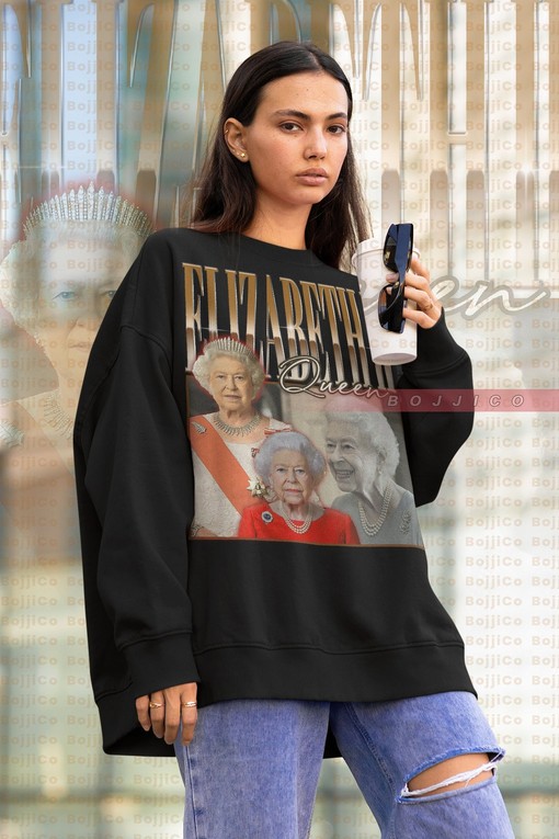 Queen Elizabeth II Retro Sweatshirt - Stylish Vintage Sweatshirt for Movie Shirts for Men