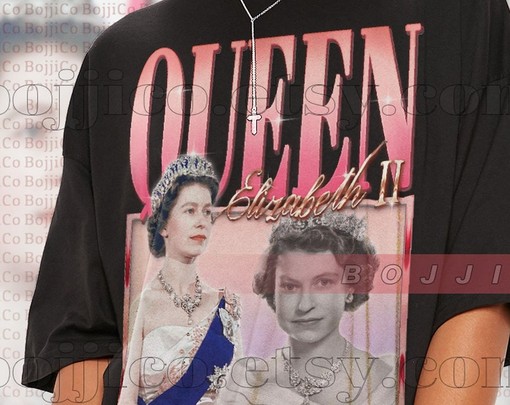Queen Elizabeth Rest In Peace Tribute Tee - Forever Homage Tshirt for Fans - Retro 90s Queen Elizabeth Quotes Shirt - Image 2