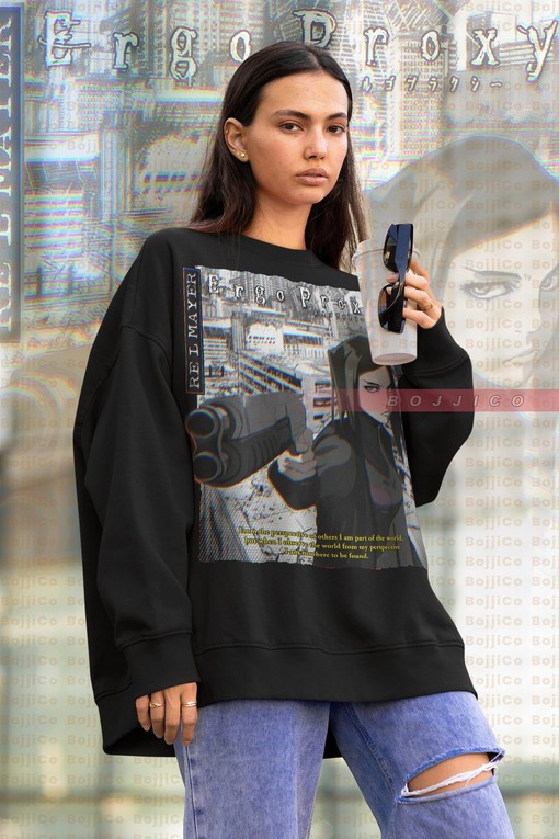 RE-I Mayer Vintage Sweater - Ergo Proxy Homage T-Shirt, Anime Otaku Merch Gift