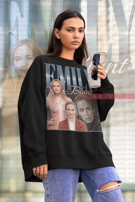 RETRO EMILY BLUNT Homage Sweatshirt - Vintage Tee for Fans - Retro 90s Emily Blunt Quotes Sweater