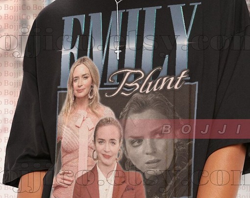 RETRO EMILY BLUNT Vintage Tee - Homage Shirt for Fans - Retro 90s Emily Blunt Quotes Merch - Image 2
