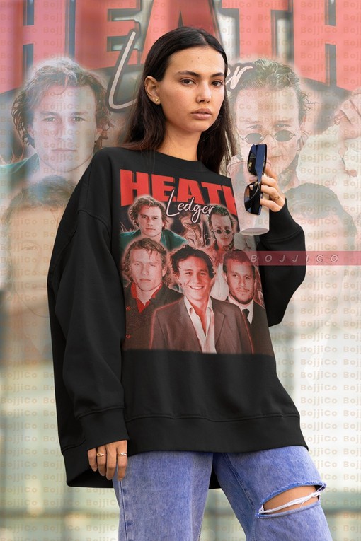 RETRO Heath Ledger Sweatshirt - Vintage Movie Shirts for Men, Film T-Shirt