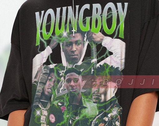 RETRO Kentrell DeSean Gaulden Never Broke Again Hip Hop Shirt, Youngboy Vintage Tee, 90s Retro Merchandise - Image 2