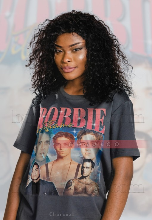 RETRO Robbie Williams Vintage and Homage T-Shirt, Fan Merchandise for Men and Women, 90s Retro Sweater