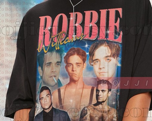 RETRO Robbie Williams Vintage and Homage T-Shirt, Fan Merchandise for Men and Women, 90s Retro Sweater - Image 2