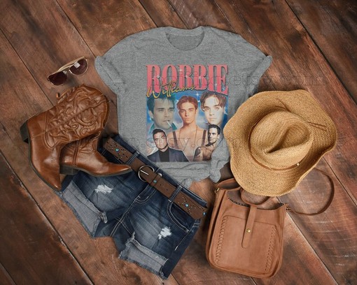 RETRO Robbie Williams Vintage and Homage T-Shirt, Fan Merchandise for Men and Women, 90s Retro Sweater - Image 3
