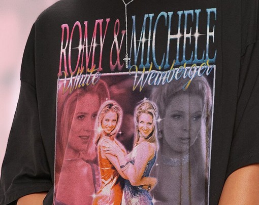 RETRO Romy and Michele's Vintage Reunion Tee, High School Photo Shirt, 90s Retro Merchandise, American Teen Movie - Image 2