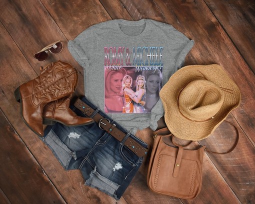 RETRO Romy and Michele's Vintage Reunion Tee, High School Photo Shirt, 90s Retro Merchandise, American Teen Movie - Image 3
