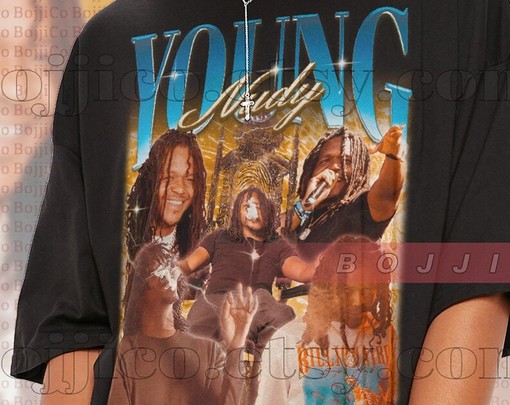 RETRO Young Nudy Vintage and Homage T-Shirt, Hip Hop Rapper Fan Merchandise, 90s Retro Gift - Image 2
