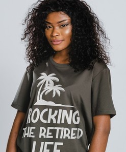 ROCKING THE RETIRED LIFE Tee, Retirement Gift Idea for Men and Women, Officially Retired Shirt