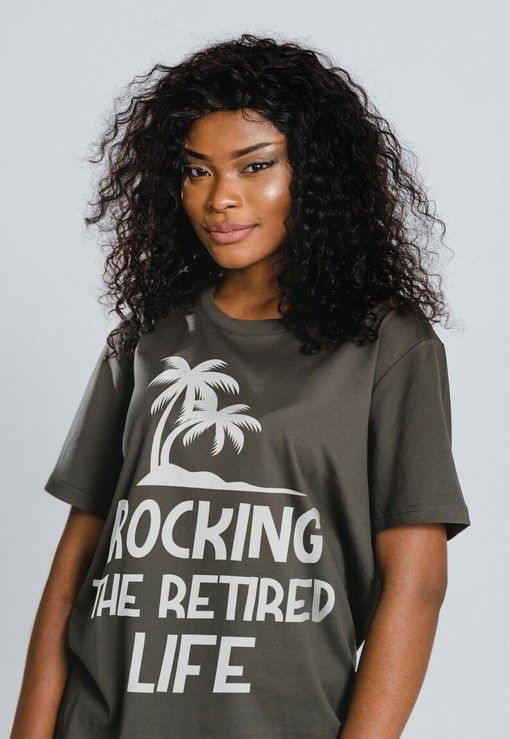 ROCKING THE RETIRED LIFE Tee, Retirement Gift Idea for Men and Women, Officially Retired Shirt