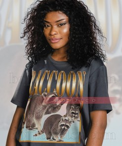 Raccoon Tanuki T-Shirt - Retro Style Tee with Funny Meme Gift for Racoon Lovers