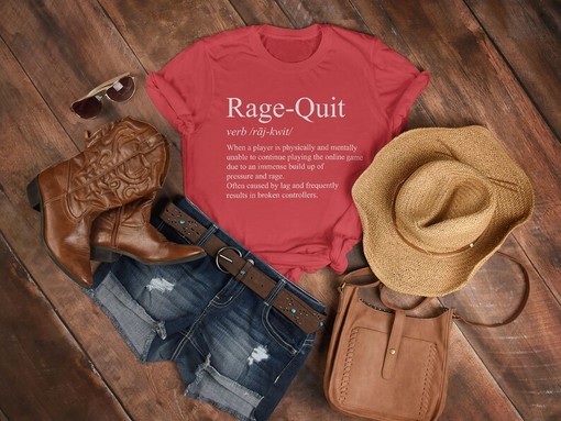 Rage Quit Gamer Unisex Shirt, Gaming Tee, Gamer Gifts, Gaming Apparel, Movie Shirts for Men, Movie Fans Gifts - Image 3