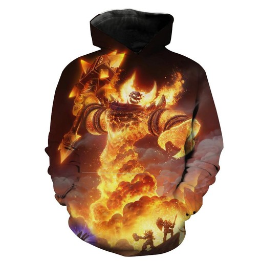 Ragnaros Raid in Classic Wow Custom 3D Printed Hoodie