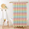 Rainbow Butterfly Luxury Shower Curtain | Colorful Pattern Fabric Bathroom Curtain and Mat