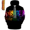 Rainbow Fire Pride Rainbow Print All Over Print 3D Hoodie with Design