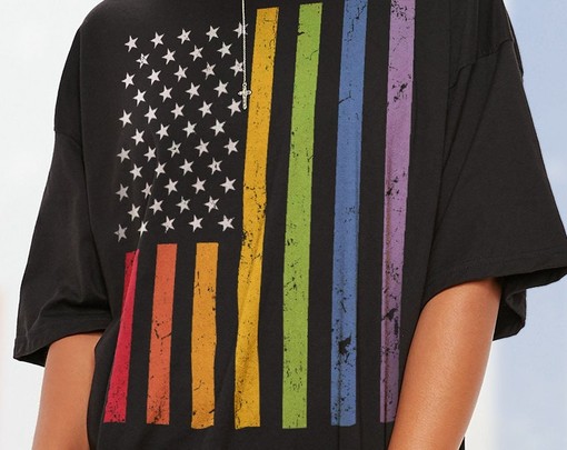 Rainbow USA Unisex Shirts - Funny Movie Shirts for Men with PRIDE Months and Pride Rainbow - Image 2