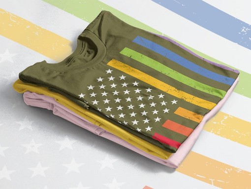 Rainbow USA Unisex Shirts - Funny Movie Shirts for Men with PRIDE Months and Pride Rainbow - Image 4