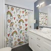Rainbow Umbrella Cute Shower Curtain - Add a Pop of Color to Your Bath