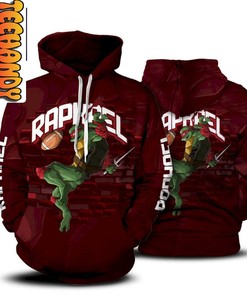 Raphael Ninja Turtle TMNT Print All Over Print 3D Hoodie with Design