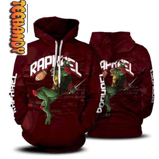 Raphael Ninja Turtle TMNT Print All Over Print 3D Hoodie with Design