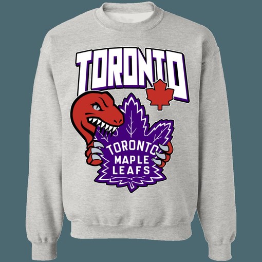 Raptors X Maple Leafs Mash-Up Unisex Sweatshirt Hoodie Shirt - Image 2