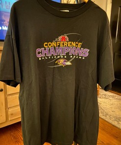 Rare Baltimore Ravens Conference Champions Sweatshirt T-shirt, Vintage NCAA Football Teams Gifts for Men