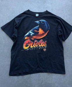 Rare Find for Baseball Fans: Vintage 90s Baltimore Orioles T Shirt MLB with Retro Design