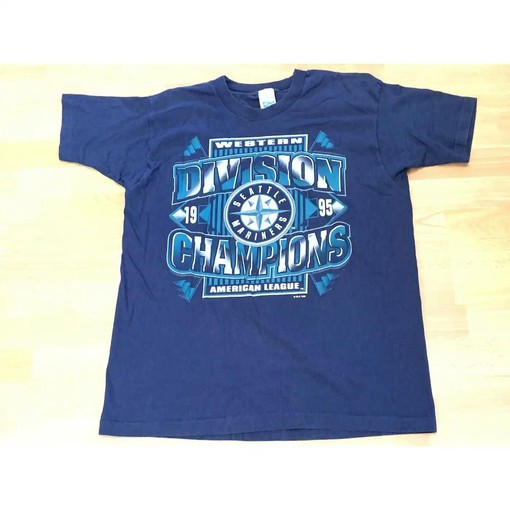 Rare Vintage 1995 Seattle Mariners American League Western Division Champions Sweatshirt Hoodie T-Shirt