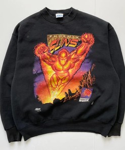 Rare Vintage Phoenix Suns Super Hero Sweatshirt Hoodie - Perfect for NBA Fans