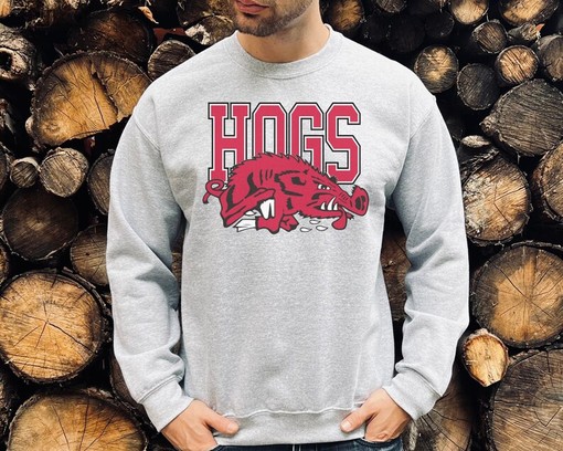 Razorback Crewneck - Vintage Arkansas Sweatshirt, Razorback Sweater, NCAA Shirts for Men