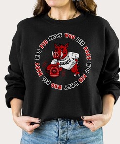 Razorback Crewneck - Woo Pig Baby Sweatshirt, Football Sweater, NCAA Shirts for Women