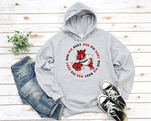 Razorback Crewneck - Woo Pig Baby Sweatshirt, Football Sweater, NCAA Shirts for Women - Image 3
