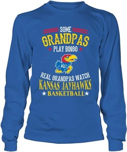 Real Grandpas Bingo Basketball Kansas Jayhawks Shirt - NCAA Shirts for Men