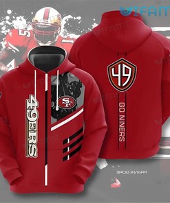 Red Hot All Over Print 3D Hoodie - Perfect for San Francisco 49ers Fans