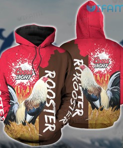 Red Rooster Coors All Over Print 3D Hoodie for Beer Lovers
