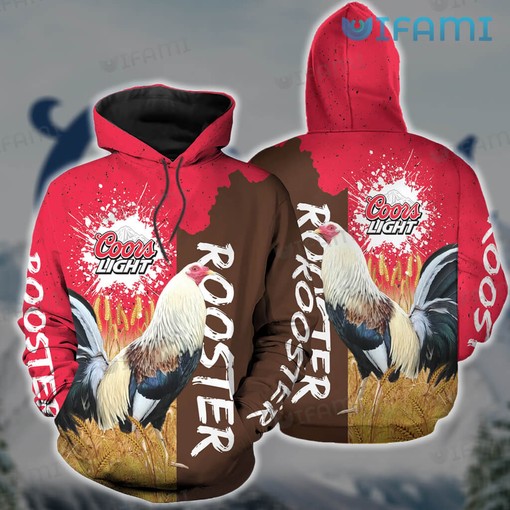Red Rooster Coors All Over Print 3D Hoodie for Beer Lovers
