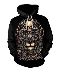Red Skull Halloween All-Over Print 3D Zipper Hoodie