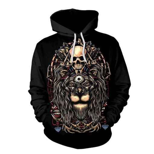 Red Skull Halloween All-Over Print 3D Zipper Hoodie